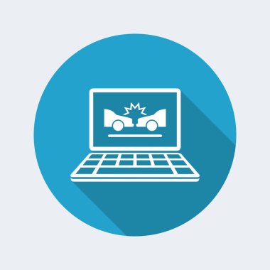 Araba kazasında uygulama simgesi