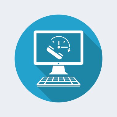 Tam zamanlı online arama hizmetleri simgesi