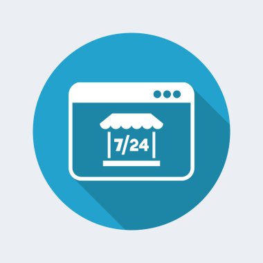 E-ticaret alışveriş 7/24 simgesini açın
