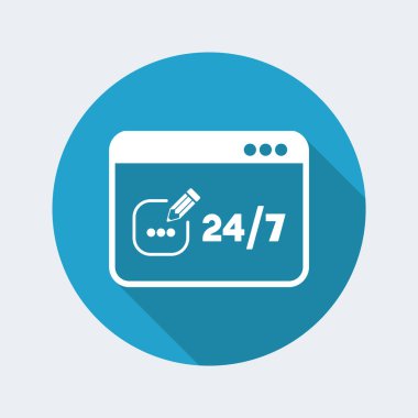 Hizmet 24/7 simgesi iletişim