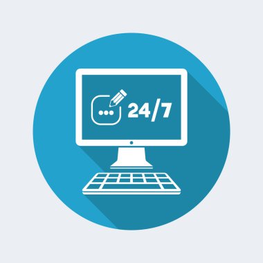 Hizmet 24/7 simgesi iletişim