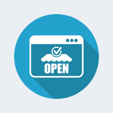 Web mağaza açık simgesi