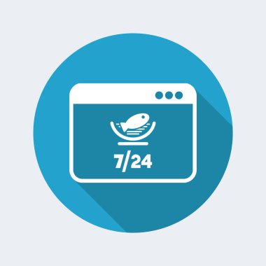 Balık yemek servisi simgesini