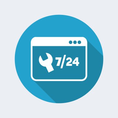 Sabit hizmetleri 24/7 simgesi