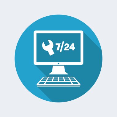 Sabit hizmetleri 24/7 simgesi