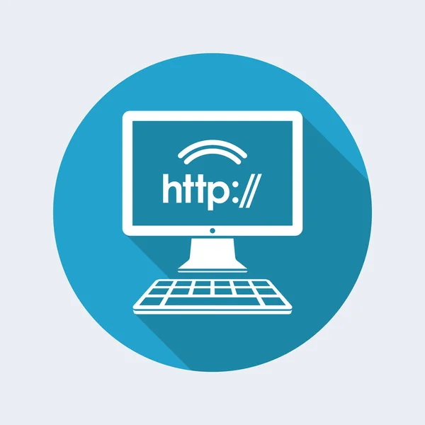 Ikona připojení HTTP webové — Stockový vektor