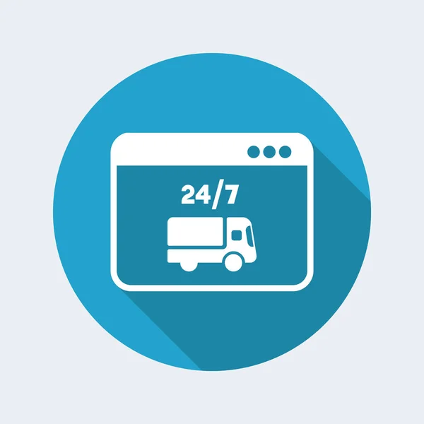 Online delivery services 24 / 7 icon — стоковый вектор