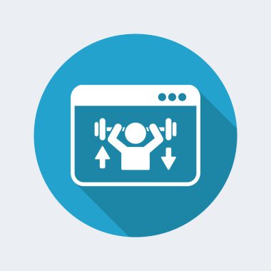 Spor salonunda egzersiz simgesi