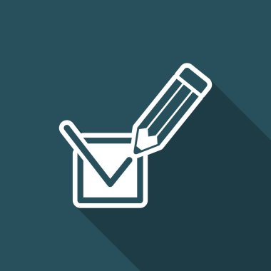 Election voting mark icon clipart