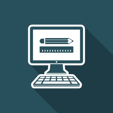 Tasarımcı app düz simgesi