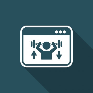 Spor salonunda egzersiz simgesi