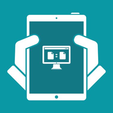 Veri değişimi - Minimal düz simgesi