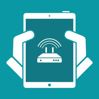 Yönlendirici - düz en az simgesi