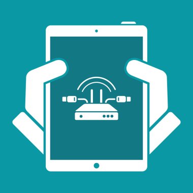 Yönlendirici kablo - düz en az simgesi