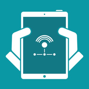 Wi-fi ağ - düz en az simgesi