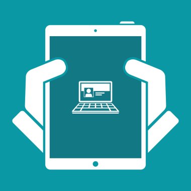 Sosyal ağ sayfası - düz en az simgesi