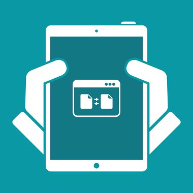 Dosya aktarımı - vektör düz en az simgesi