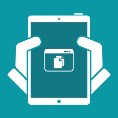 Diğerinin aynısı eğe - vektör düz en az simgesi