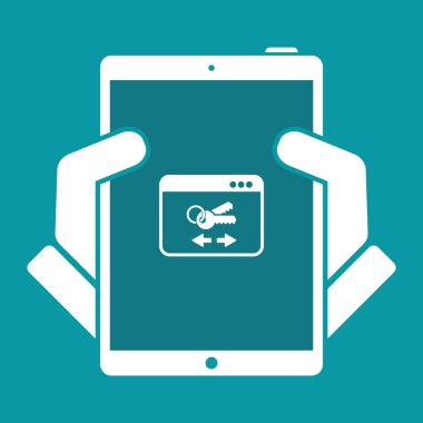 Güvenli aktarım - vektör düz en az simgesi