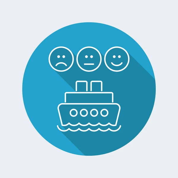 Schip reizen rating pictogram — Stockvector