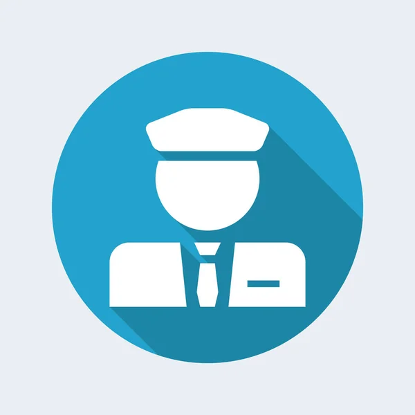 Policeman flat icon — Stock Vector