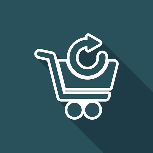 Actualizar icono del carrito de compras — Vector de stock