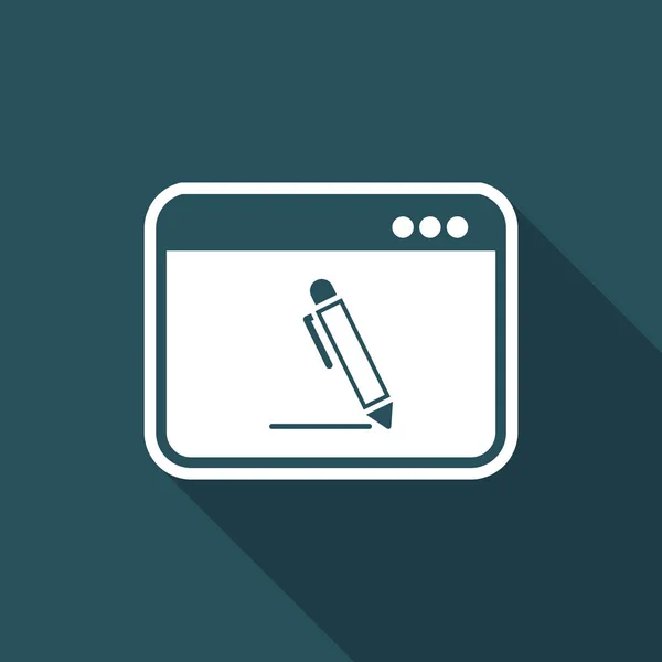 Icono de aplicación para la escritura a mano — Archivo Imágenes Vectoriales