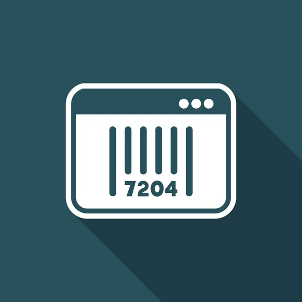Icono web de código de barras — Vector de stock