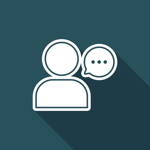 Chat web pictogram — Stockvector