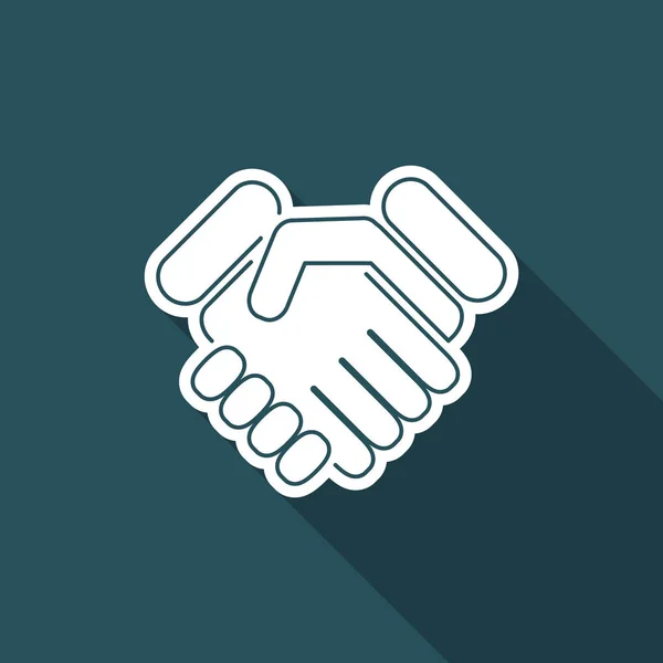 Handshake jednoduchý ikona — Stockový vektor