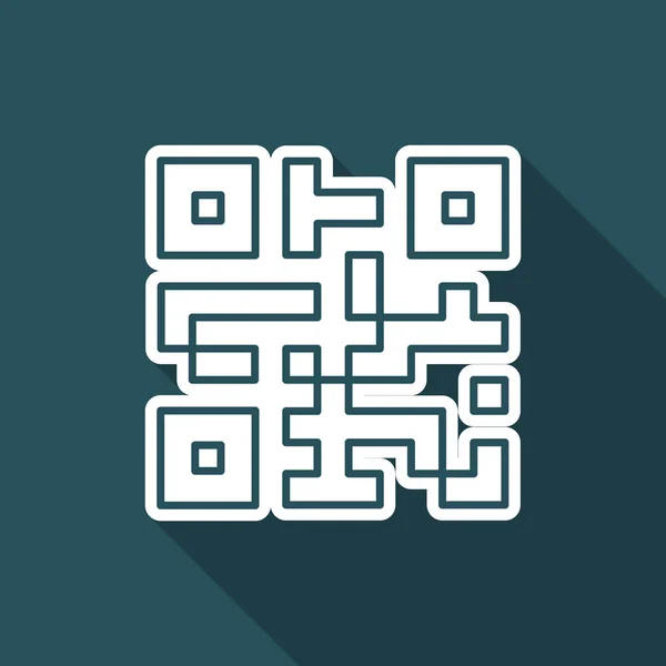 QR κώδικα εικονίδιο — Διανυσματικό Αρχείο