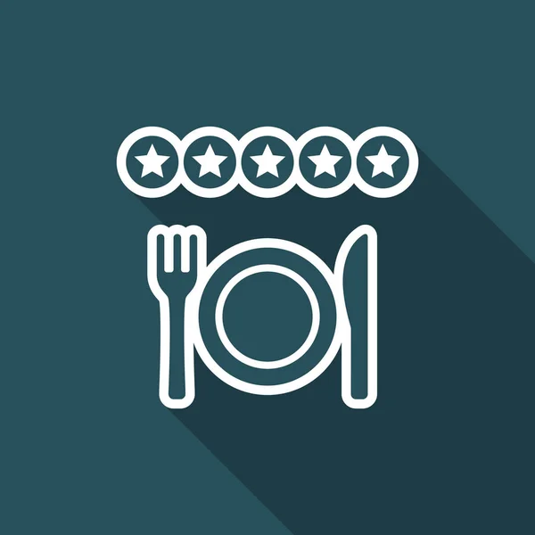 Ikona hodnocení restaurace — Stockový vektor