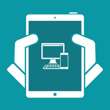 Aygıtlar Serisi - vektör düz en az simgesi