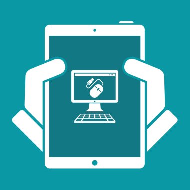 Fare usb - vektör düz en az simgesi