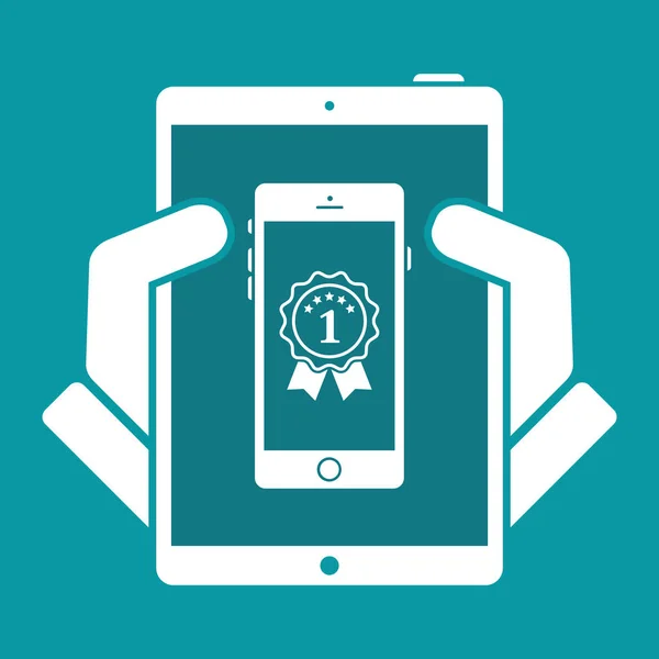 Best smartphone awards - Vector flat minimal icon — Stock Vector