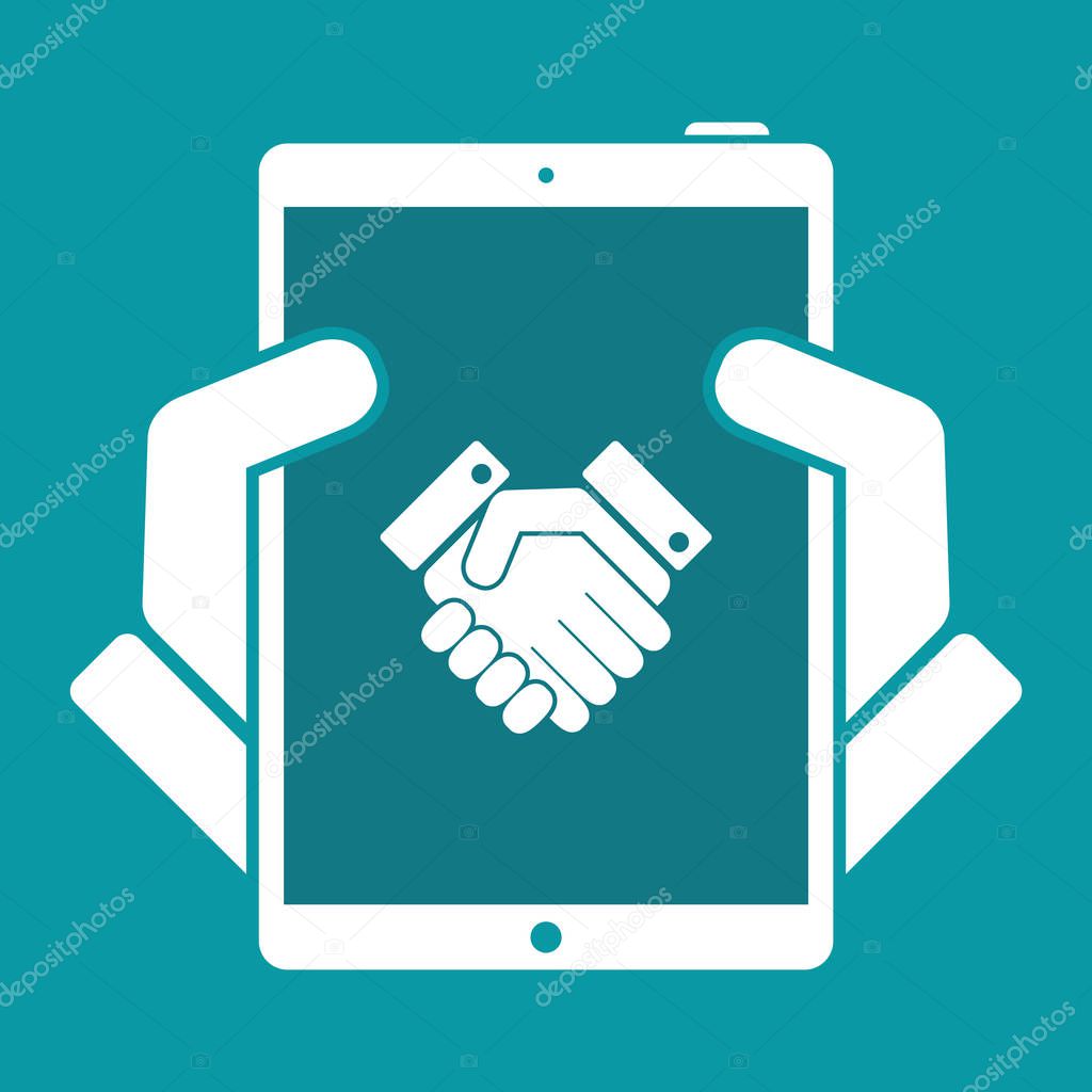 Handshake web single icon