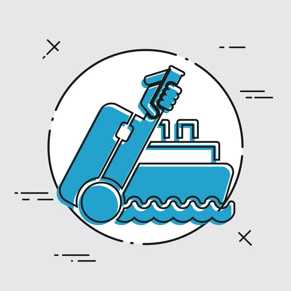 Icono de viaje de barco — Archivo Imágenes Vectoriales