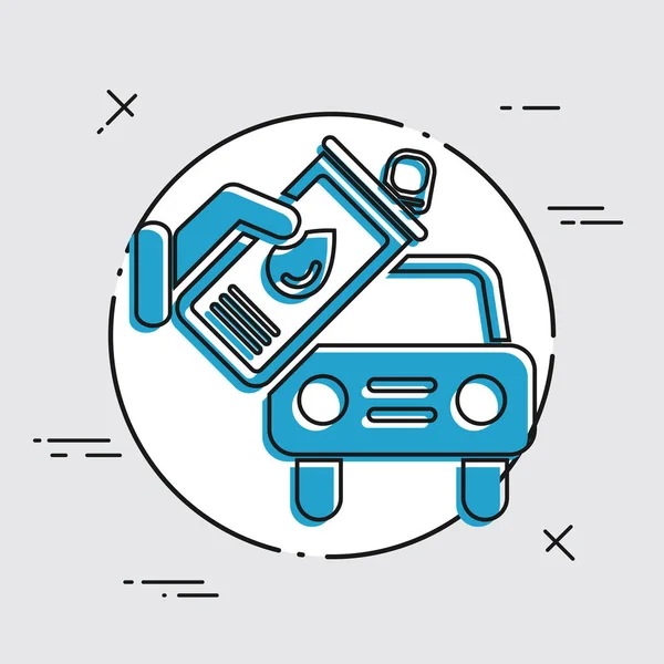 Olie auto pictogram — Stockvector