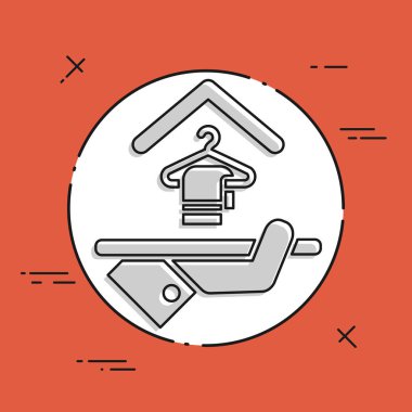 Otel ikonu. Oda servisi..