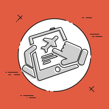 uçak rezervasyon simgesi