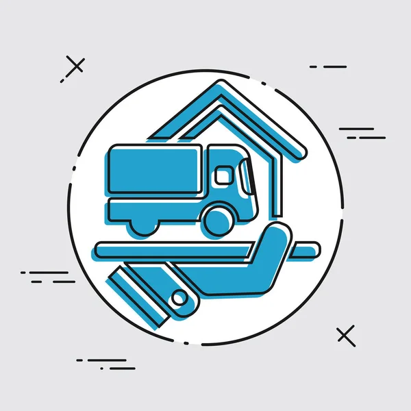 Home delivery service icon — Stock Vector