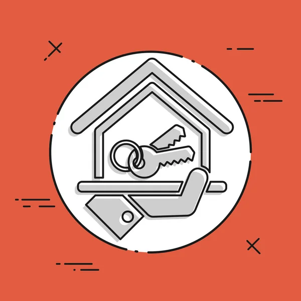 Ikona Dom i klucze — Wektor stockowy
