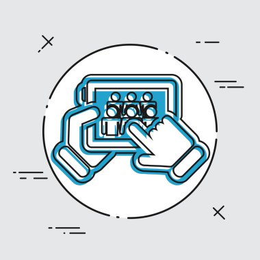 Social network concept icon