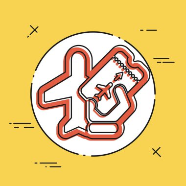 Uçak bileti web simgesi