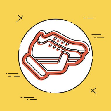 Ayakkabı düz simgesi