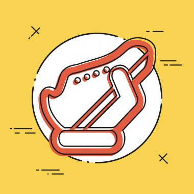 Ayakkabı düz simgesi