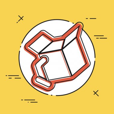 Ambalaj düz simgesi