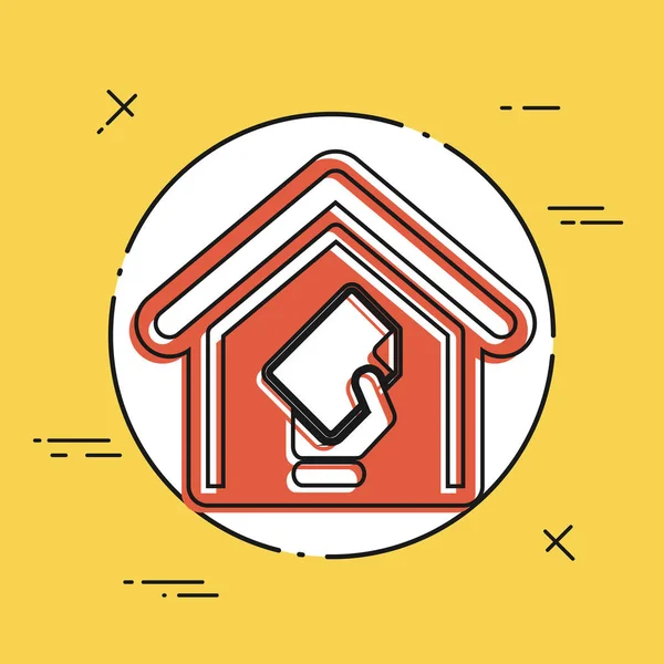 Home certificaat pictogram — Stockvector