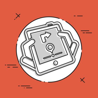 Mobil navigasyon sistem kutsal kişilerin resmi