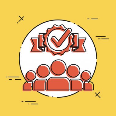 Mükemmel bir takım düz simgesi